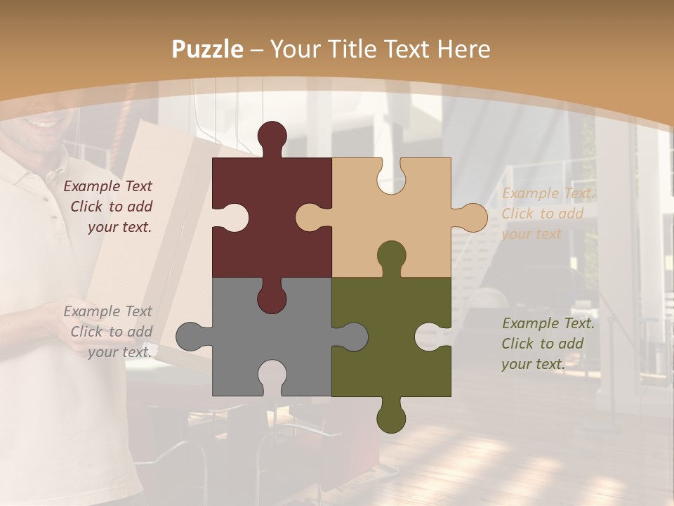 Male Delivery Studio PowerPoint Template
