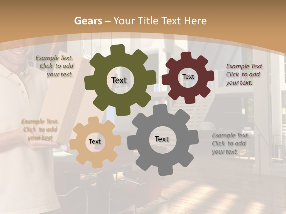 Male Delivery Studio PowerPoint Template