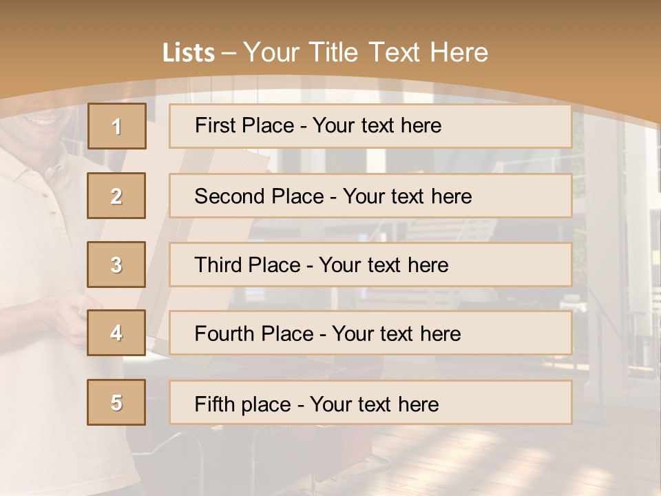 Male Delivery Studio PowerPoint Template