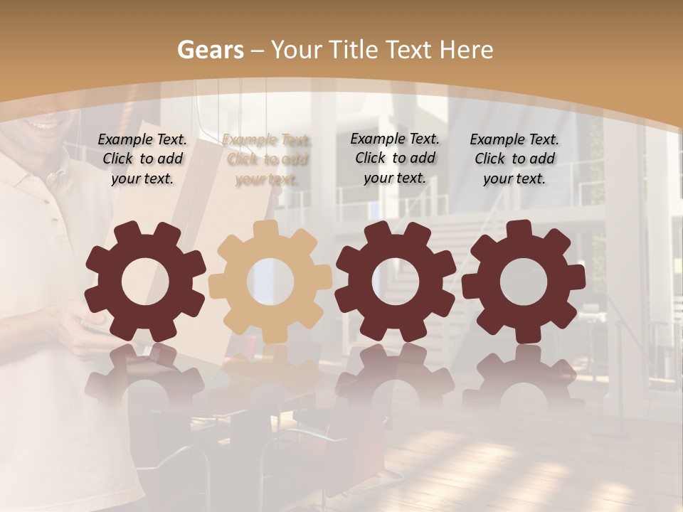 Male Delivery Studio PowerPoint Template