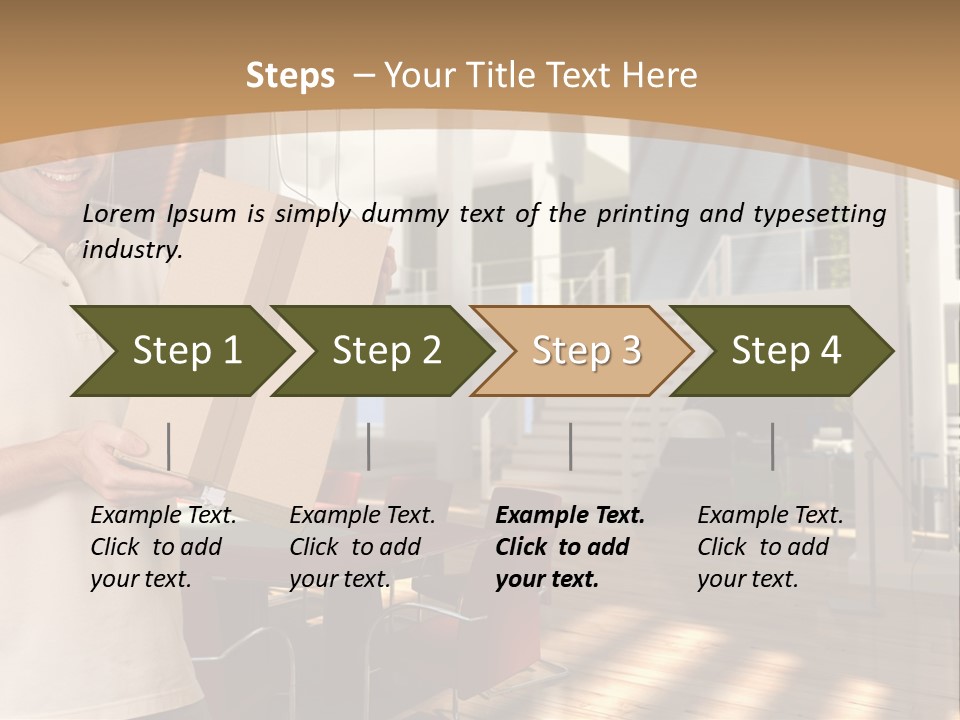 Male Delivery Studio PowerPoint Template