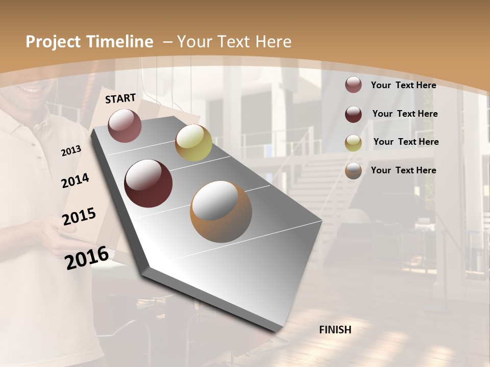 Male Delivery Studio PowerPoint Template