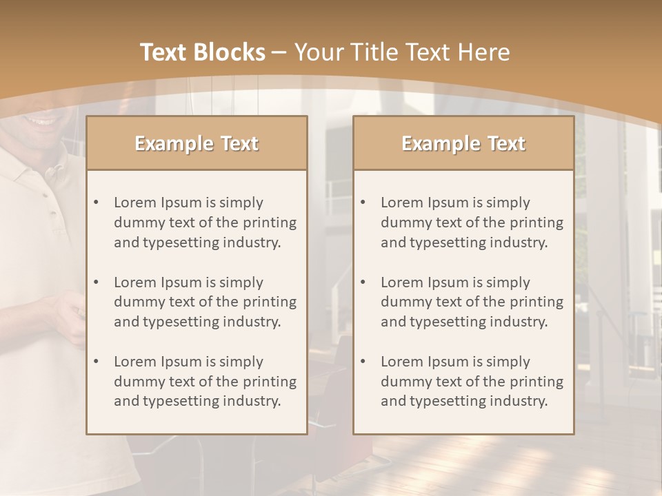 Male Delivery Studio PowerPoint Template