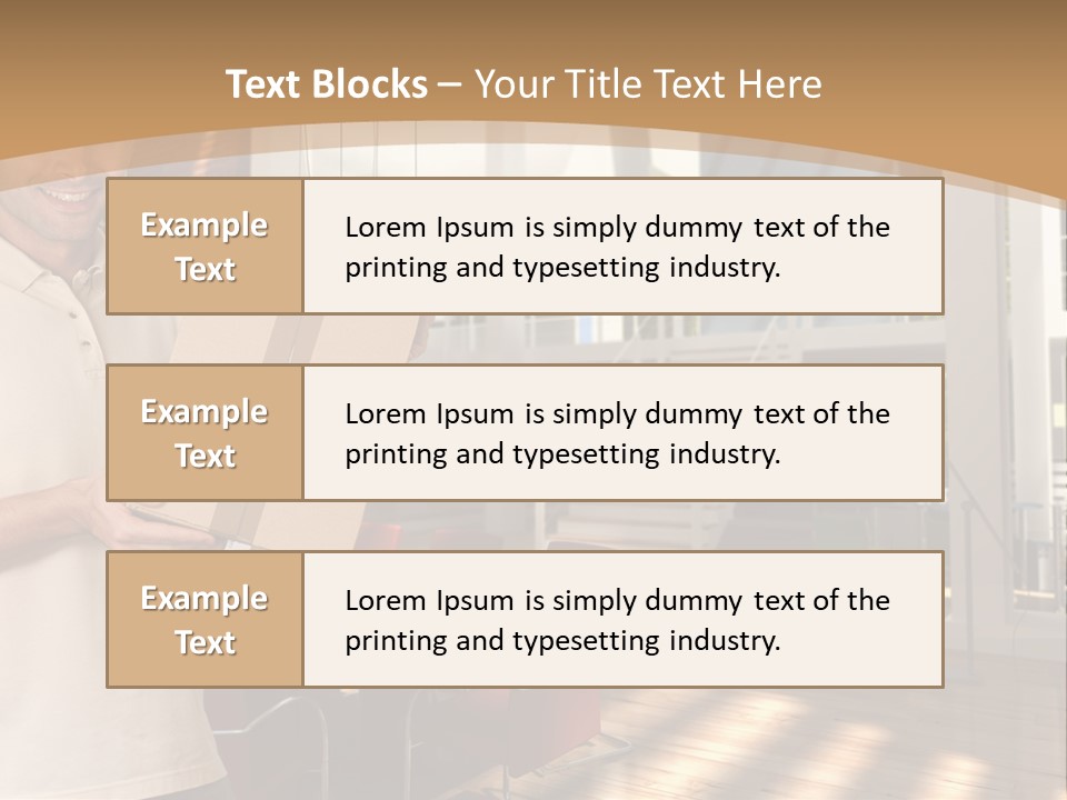 Male Delivery Studio PowerPoint Template