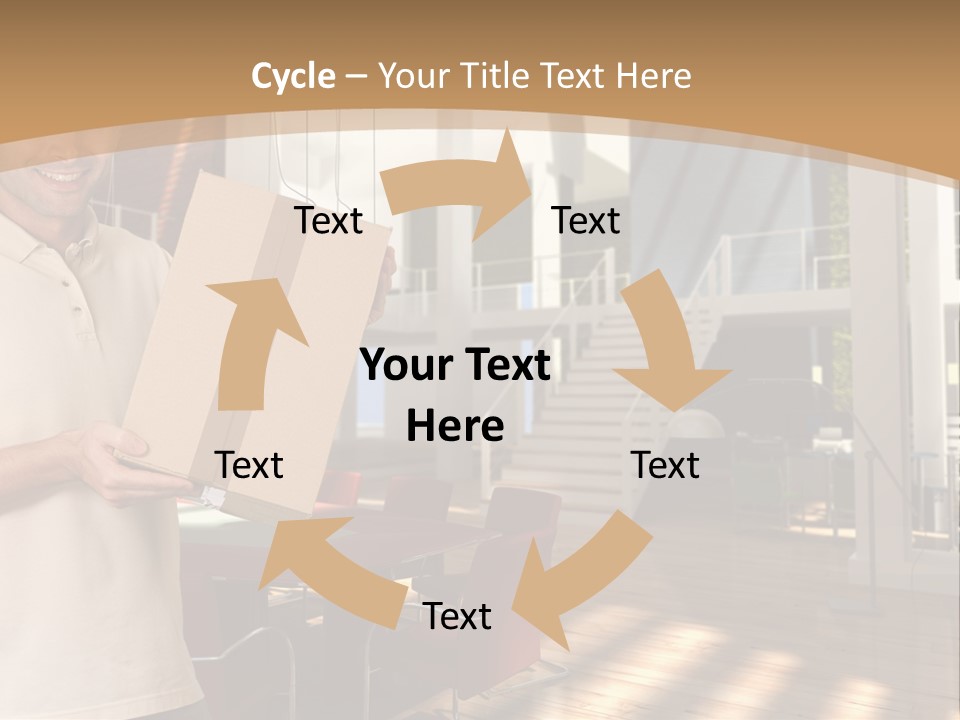 Male Delivery Studio PowerPoint Template