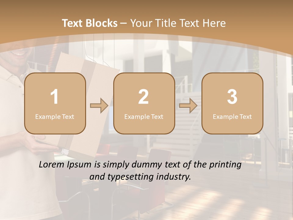 Male Delivery Studio PowerPoint Template