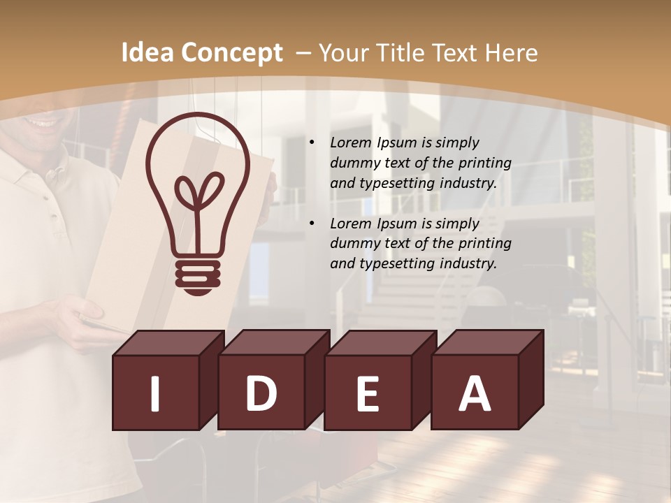 Male Delivery Studio PowerPoint Template