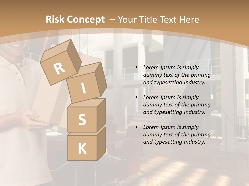 Male Delivery Studio PowerPoint Template