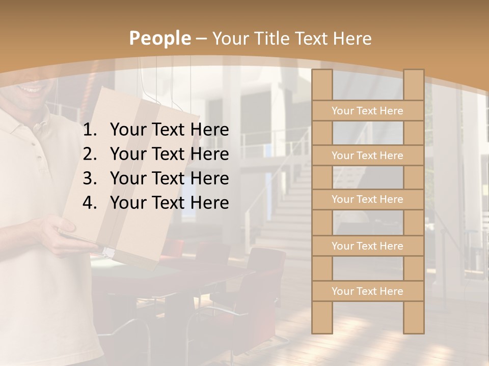 Male Delivery Studio PowerPoint Template
