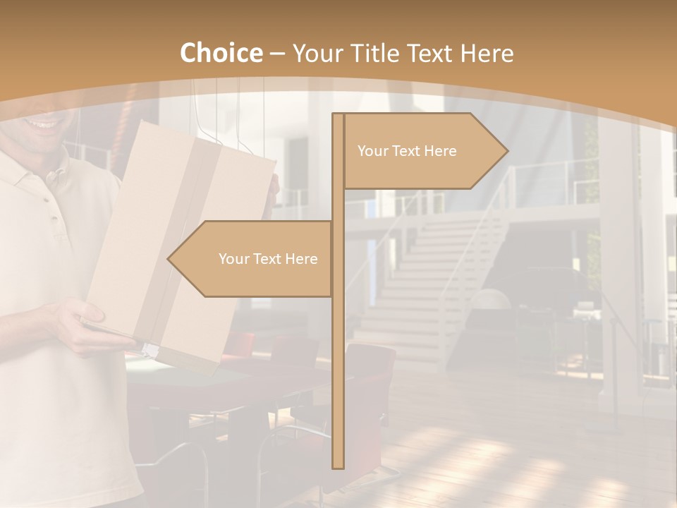 Male Delivery Studio PowerPoint Template