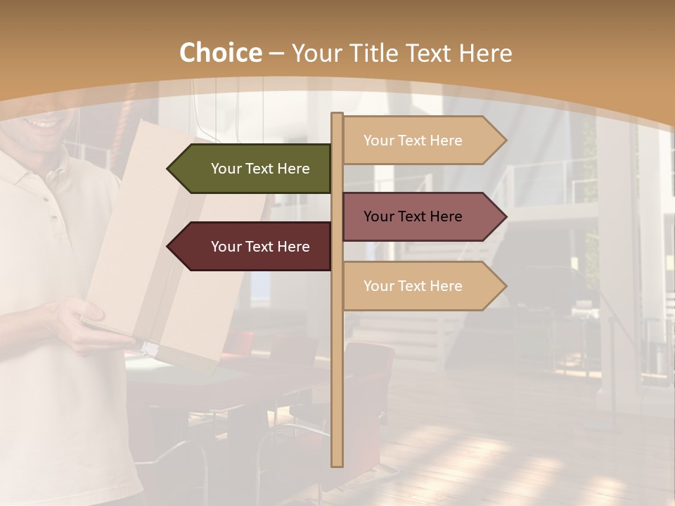 Male Delivery Studio PowerPoint Template