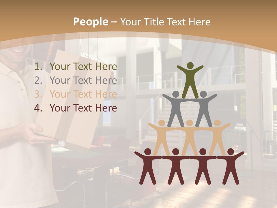 Male Delivery Studio PowerPoint Template