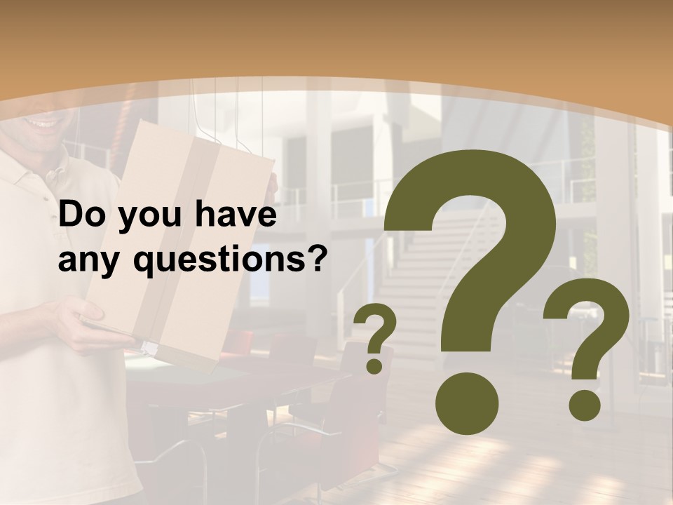 Male Delivery Studio PowerPoint Template