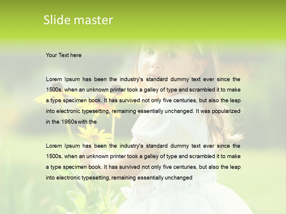 Care Grass Baby PowerPoint Template