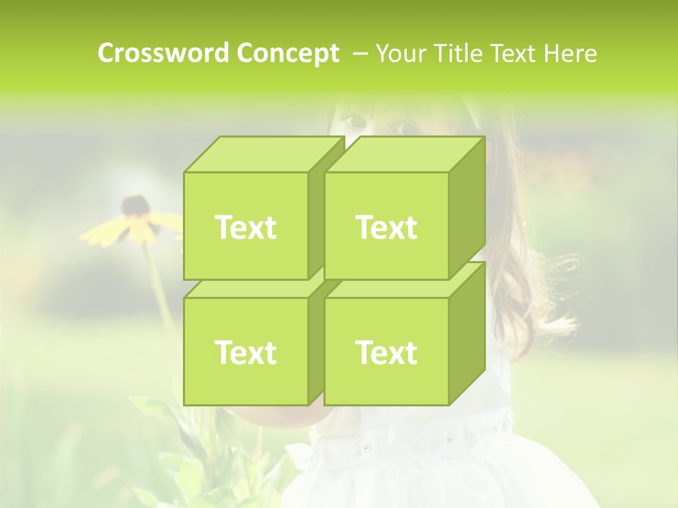 Care Grass Baby PowerPoint Template