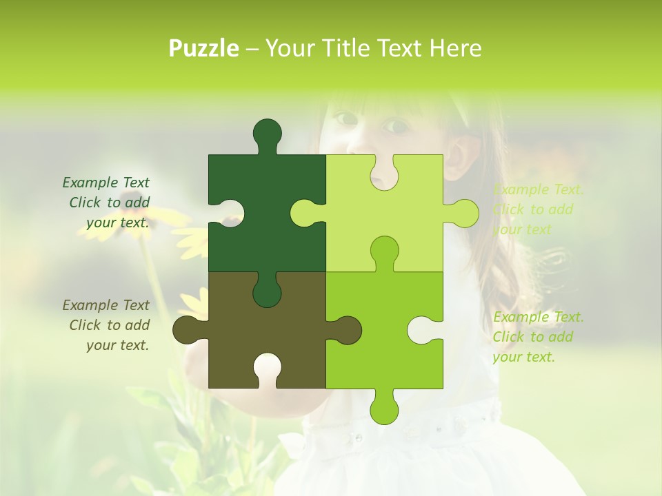 Care Grass Baby PowerPoint Template
