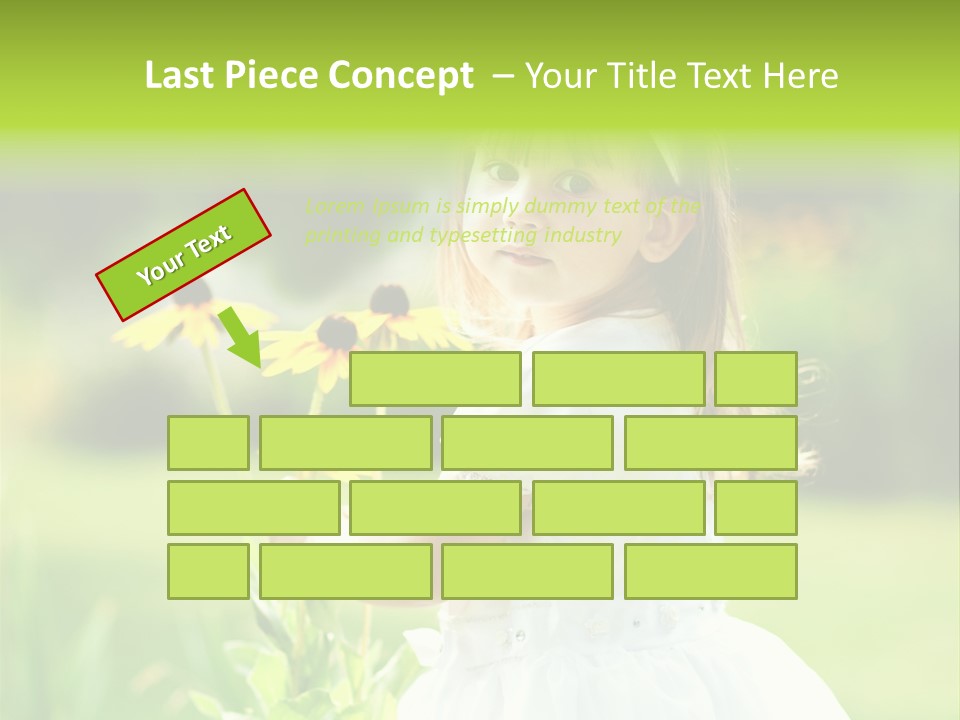 Care Grass Baby PowerPoint Template