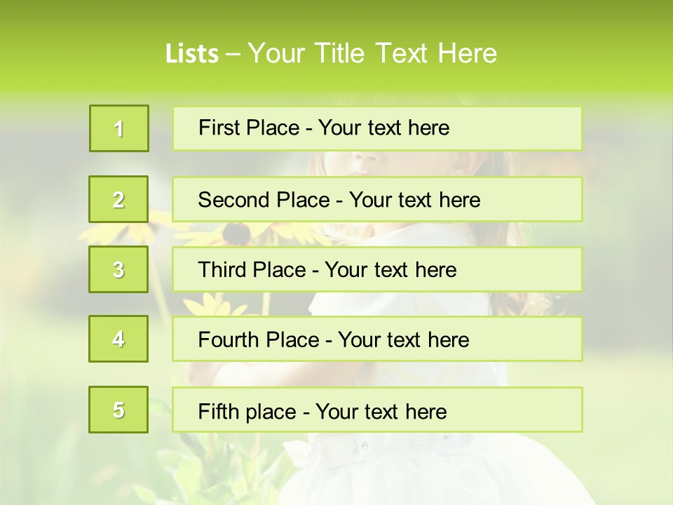 Care Grass Baby PowerPoint Template