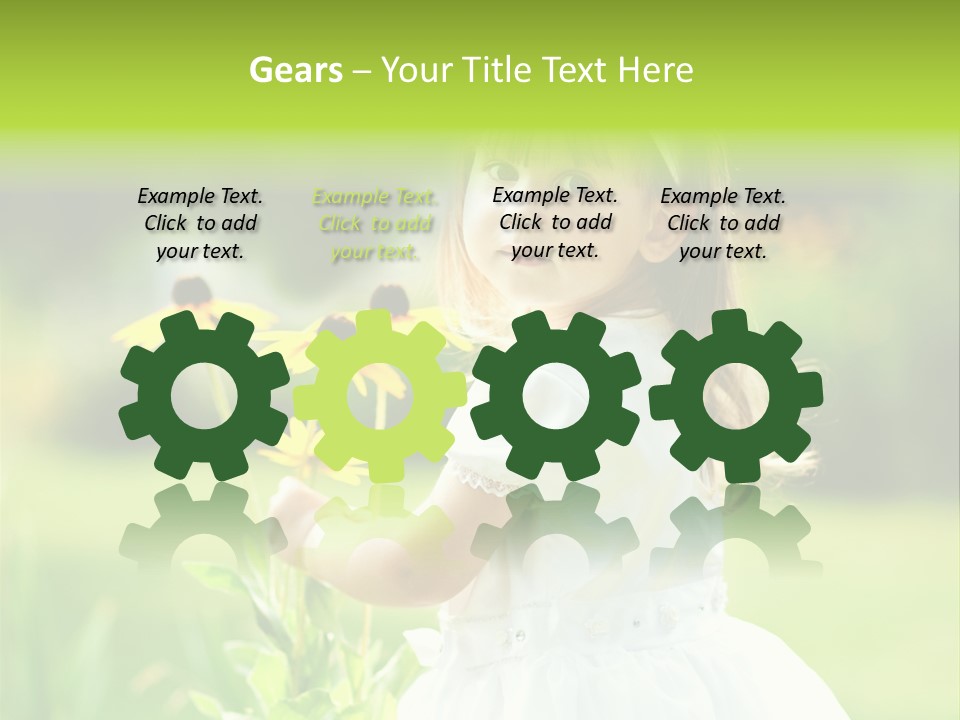Care Grass Baby PowerPoint Template