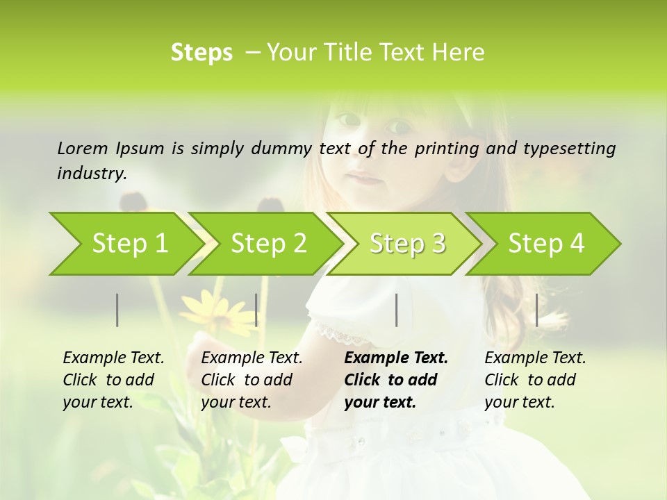 Care Grass Baby PowerPoint Template