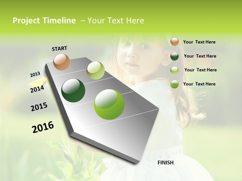Care Grass Baby PowerPoint Template
