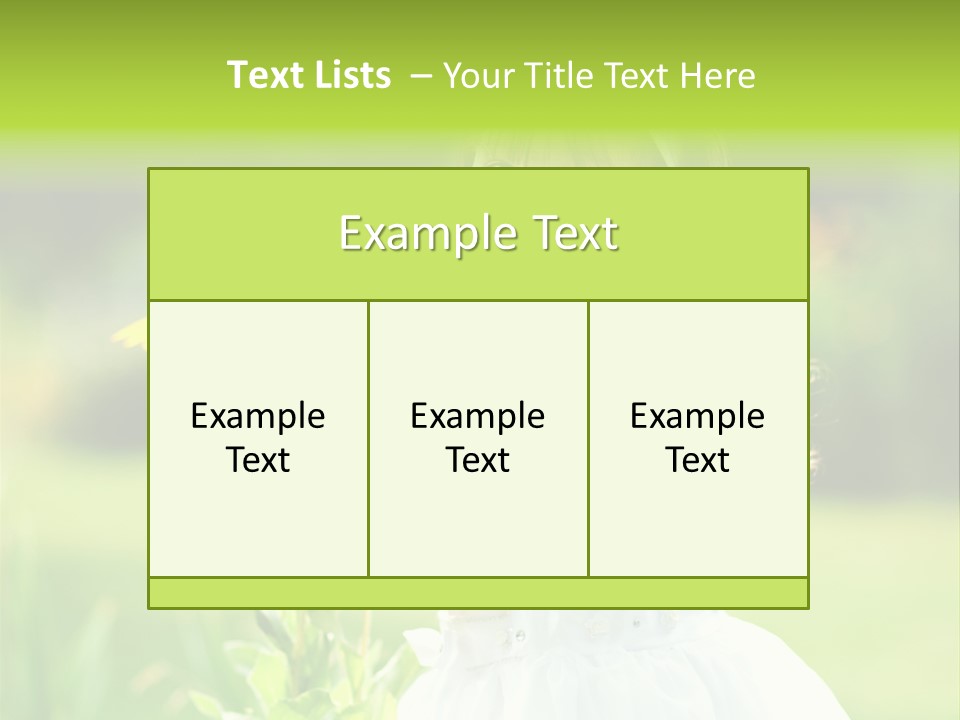 Care Grass Baby PowerPoint Template