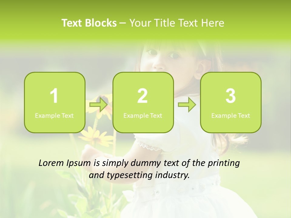 Care Grass Baby PowerPoint Template