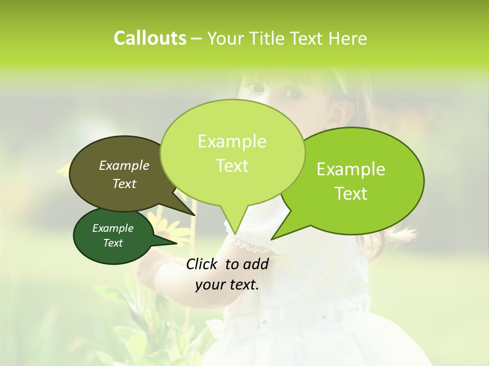 Care Grass Baby PowerPoint Template
