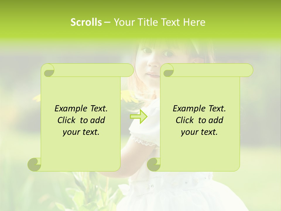 Care Grass Baby PowerPoint Template