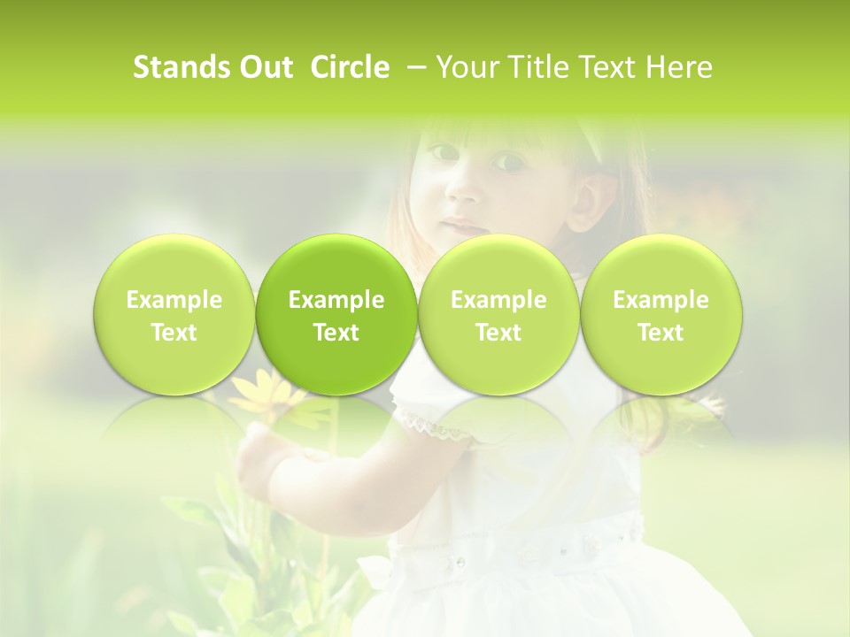 Care Grass Baby PowerPoint Template