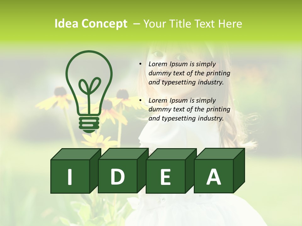 Care Grass Baby PowerPoint Template