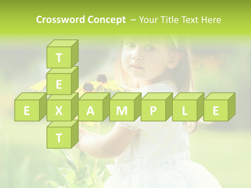 Care Grass Baby PowerPoint Template