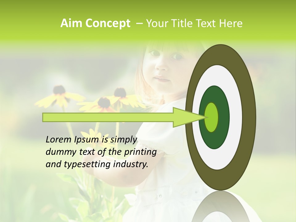 Care Grass Baby PowerPoint Template