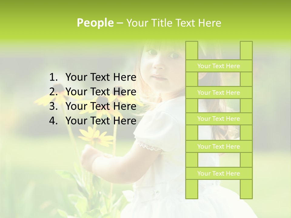Care Grass Baby PowerPoint Template