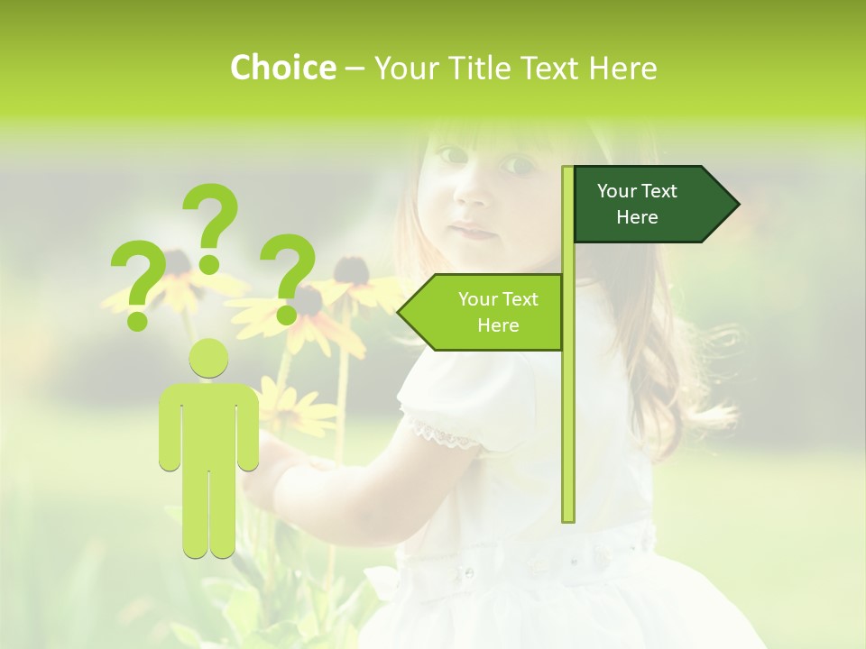 Care Grass Baby PowerPoint Template