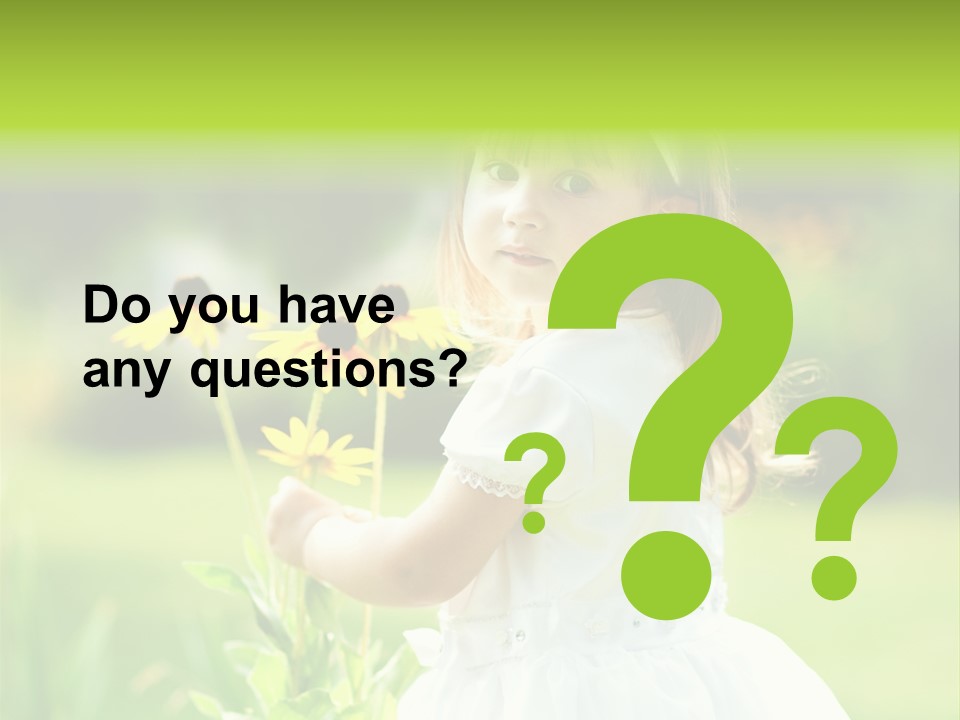 Care Grass Baby PowerPoint Template