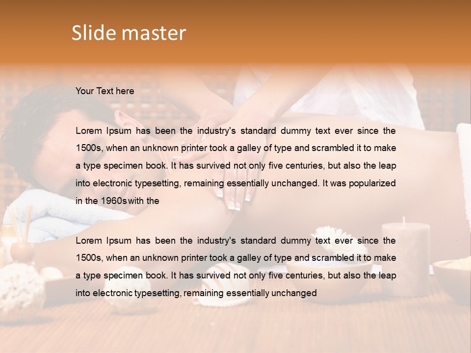 A Man Getting A Back Massage At A Spa PowerPoint Template