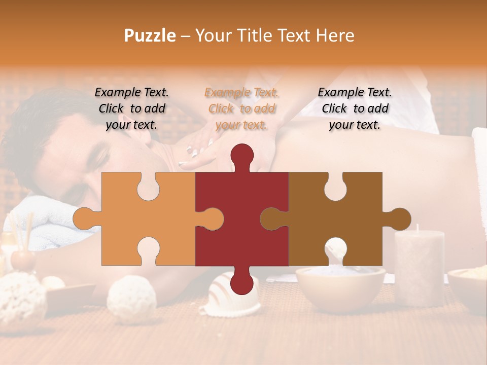 A Man Getting A Back Massage At A Spa PowerPoint Template