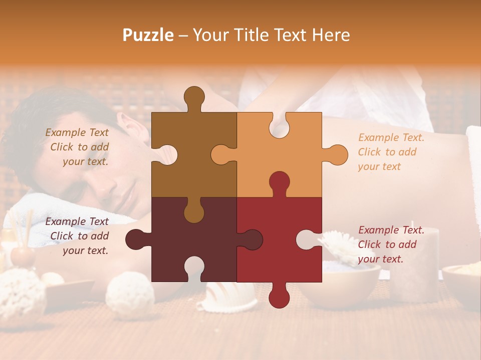 A Man Getting A Back Massage At A Spa PowerPoint Template