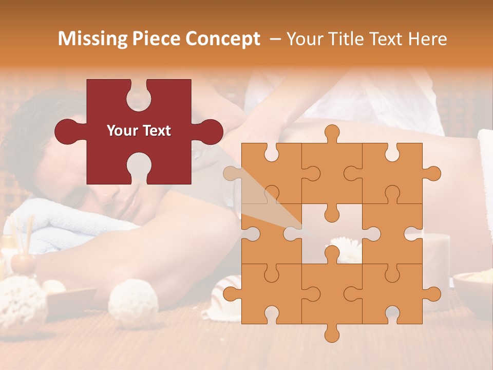 A Man Getting A Back Massage At A Spa PowerPoint Template