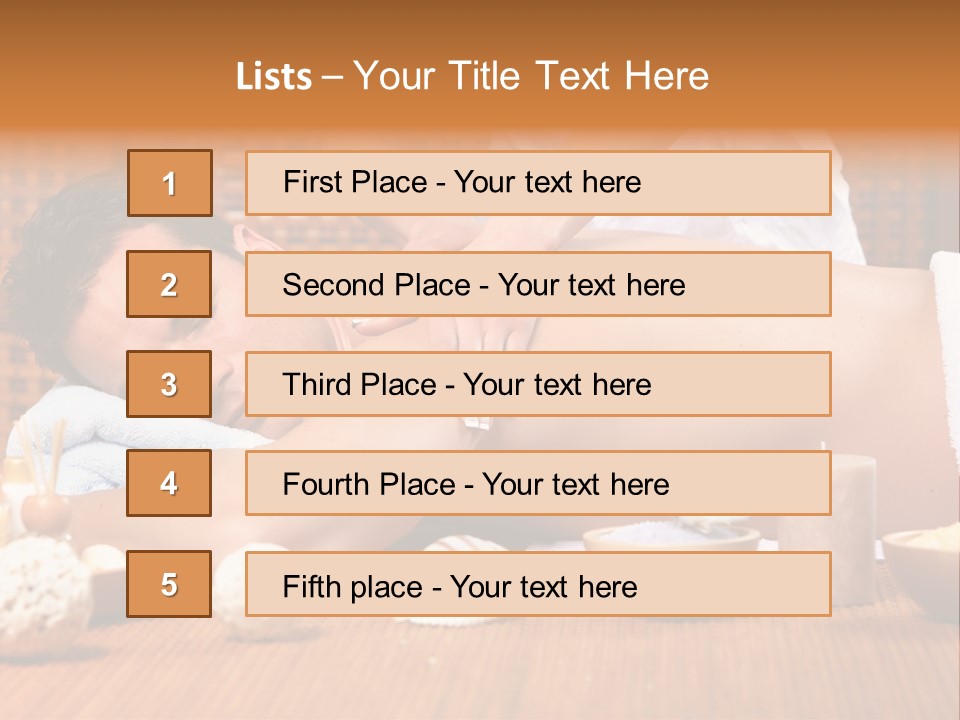 A Man Getting A Back Massage At A Spa PowerPoint Template