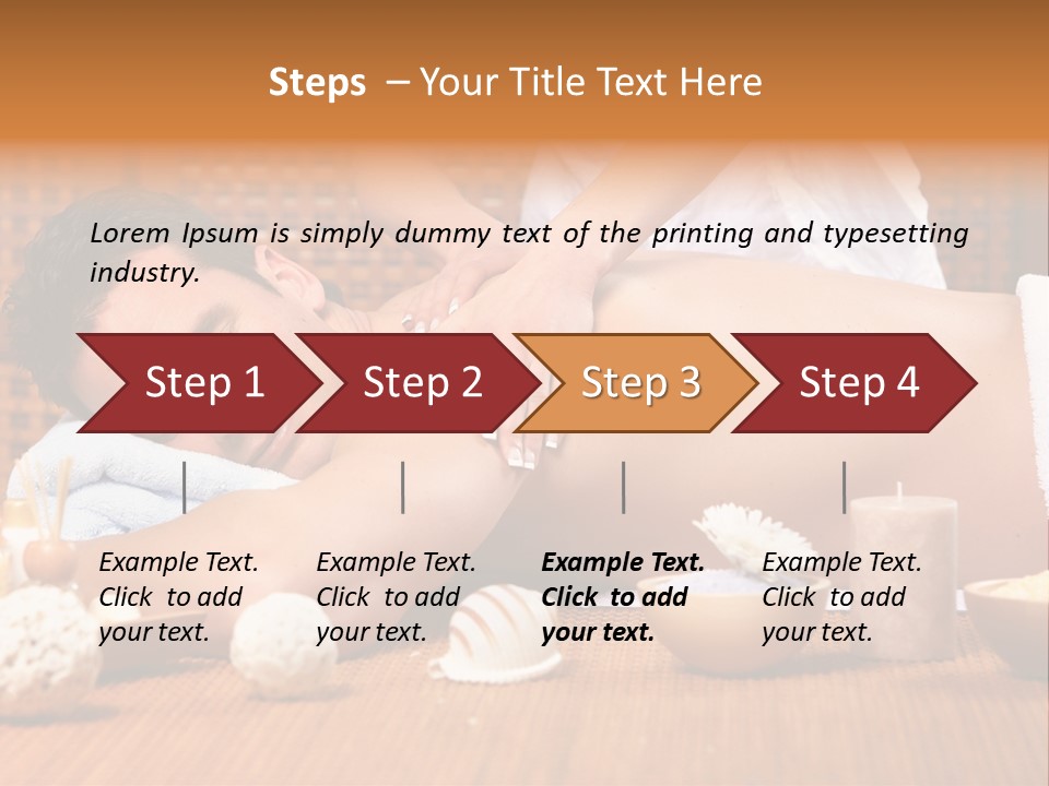 A Man Getting A Back Massage At A Spa PowerPoint Template