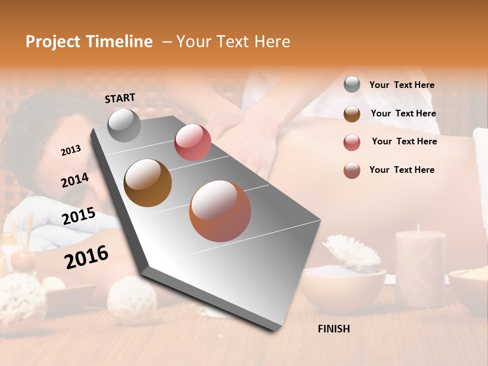 A Man Getting A Back Massage At A Spa PowerPoint Template