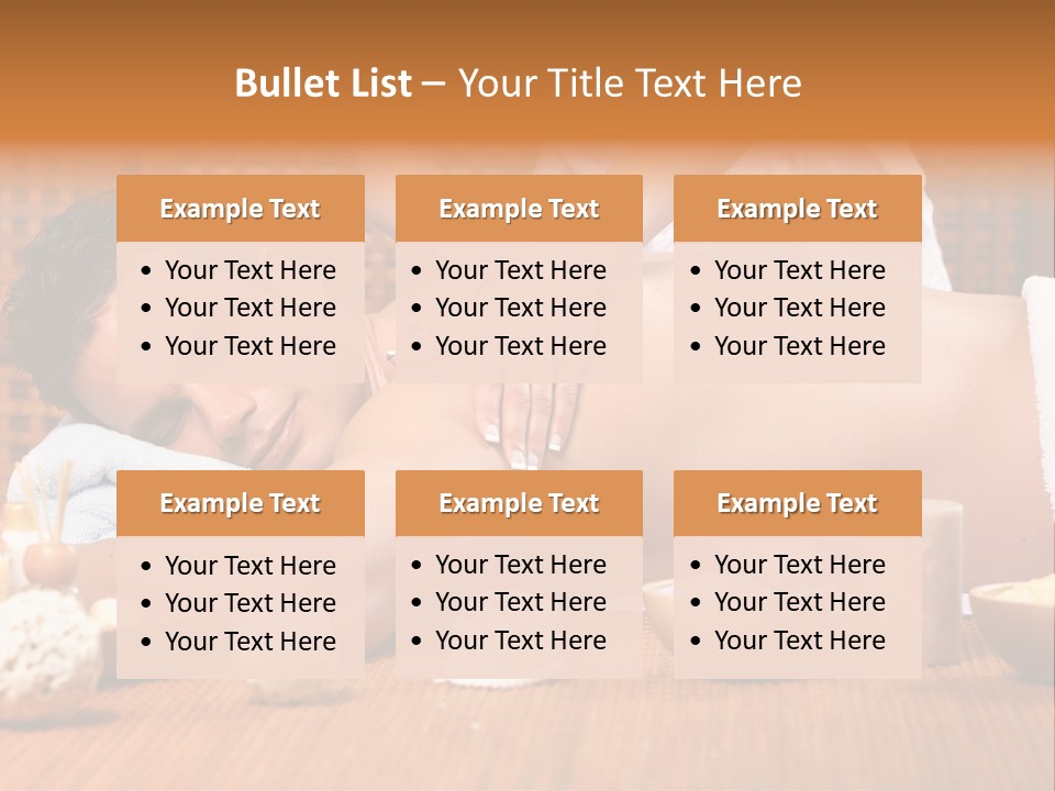 A Man Getting A Back Massage At A Spa PowerPoint Template