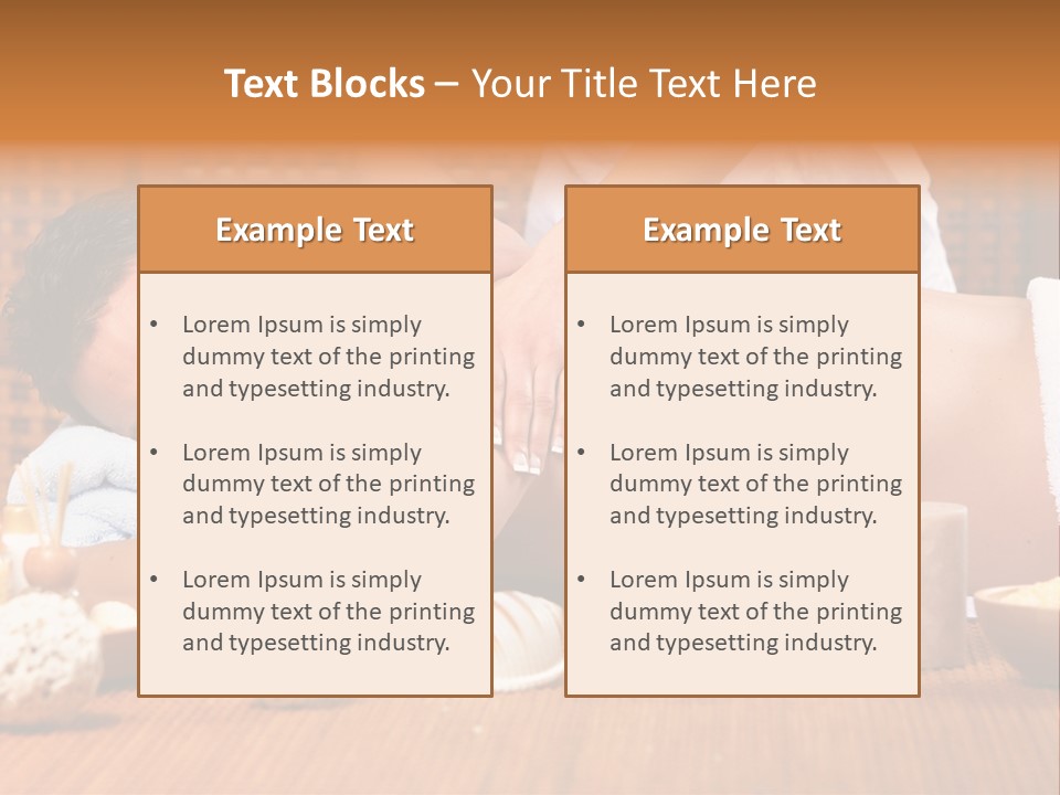 A Man Getting A Back Massage At A Spa PowerPoint Template