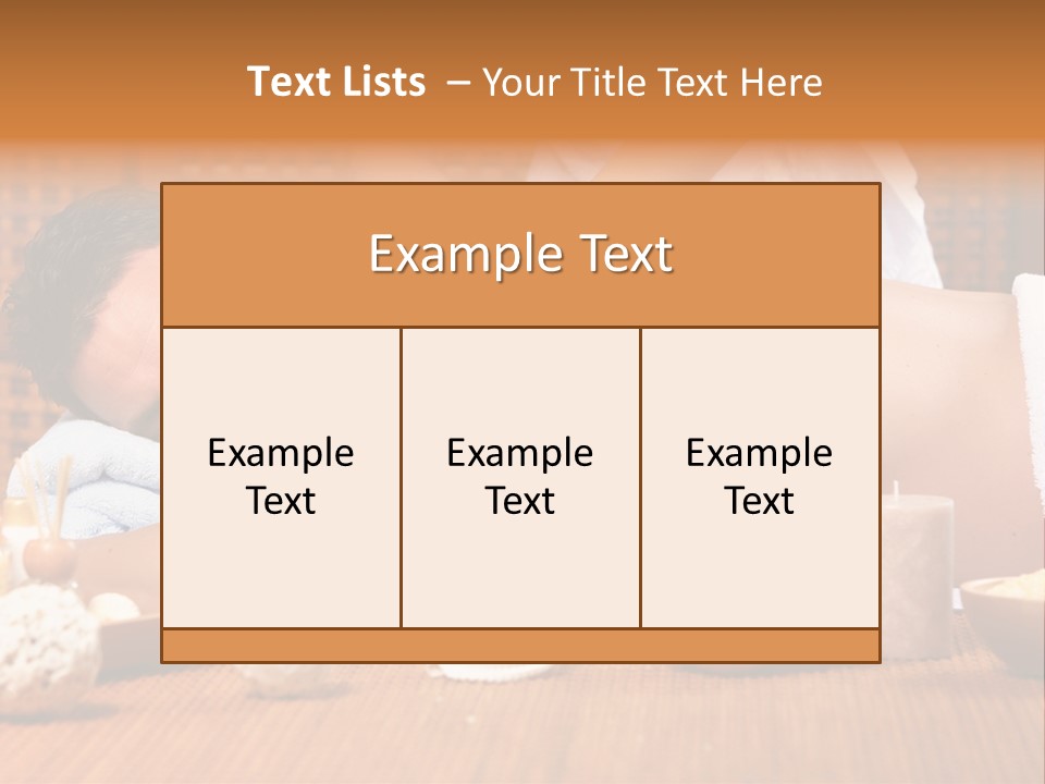A Man Getting A Back Massage At A Spa PowerPoint Template