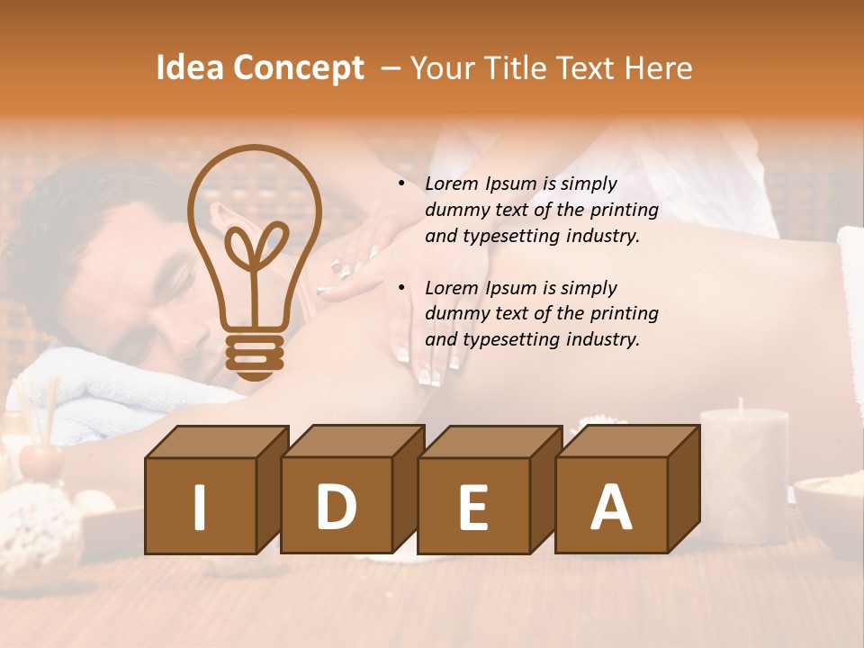 A Man Getting A Back Massage At A Spa PowerPoint Template