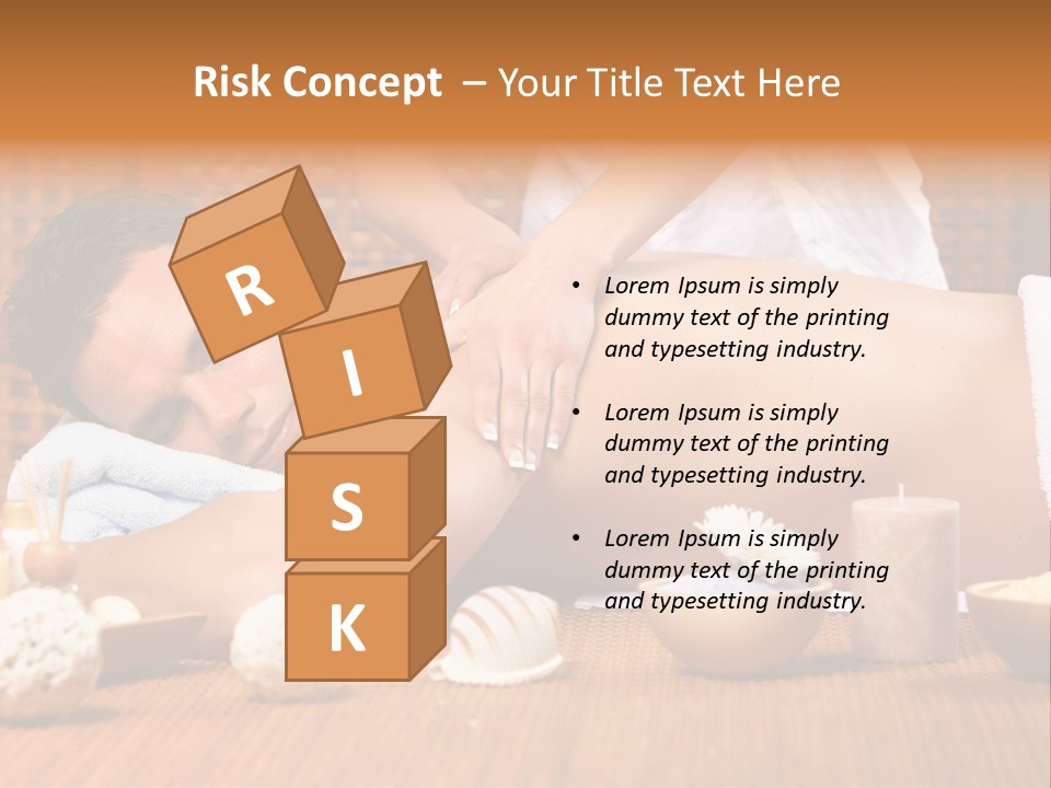 A Man Getting A Back Massage At A Spa PowerPoint Template