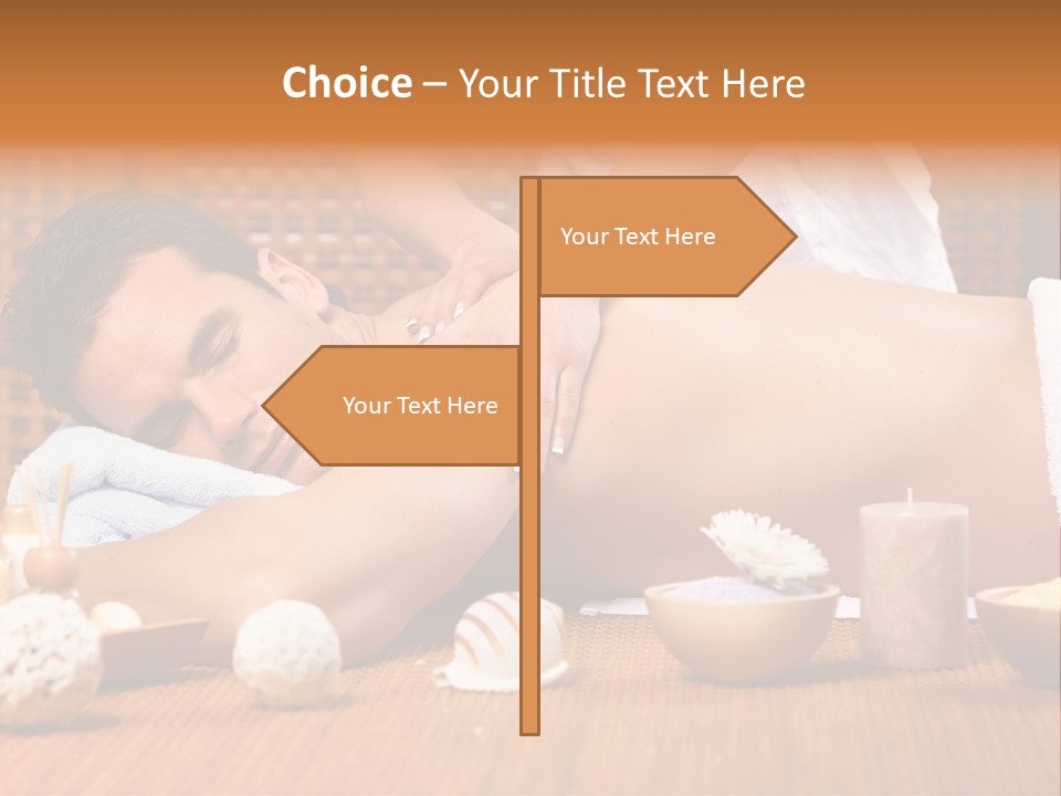 A Man Getting A Back Massage At A Spa PowerPoint Template