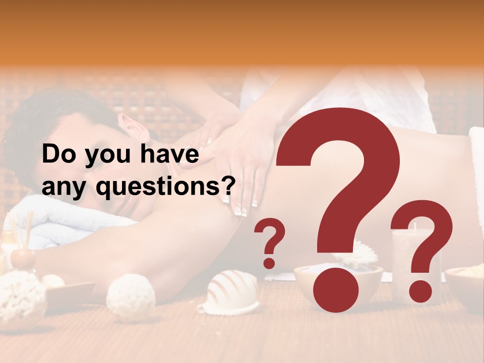 A Man Getting A Back Massage At A Spa PowerPoint Template